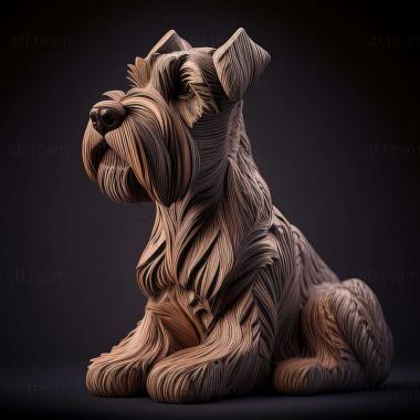 3D model Zwergschnauzer dog (STL)